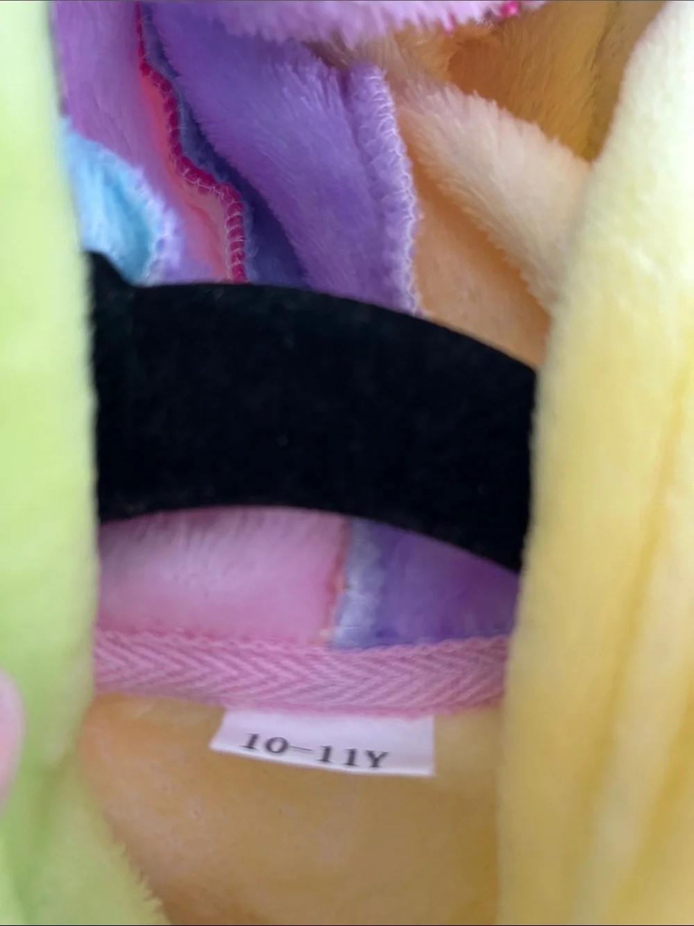 Kids Rainbow Hooded Fleece Robe - Multicolor Cozy Tie-Waist